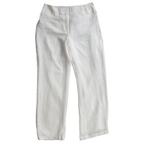 Chico's Travelers Sz 1 White Pants Welt Pocket Winter Drift Chicos M 8 NWT